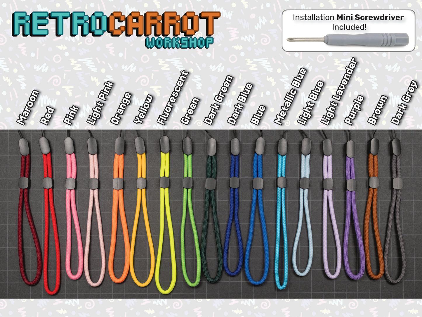 Screw-in Wrist Strap for Miyoo Mini V4, PLUS, & Flip