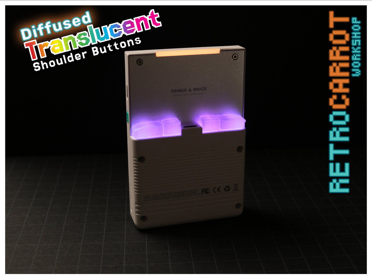 Diffused Translucent Shoulder Buttons for TrimUI Brick