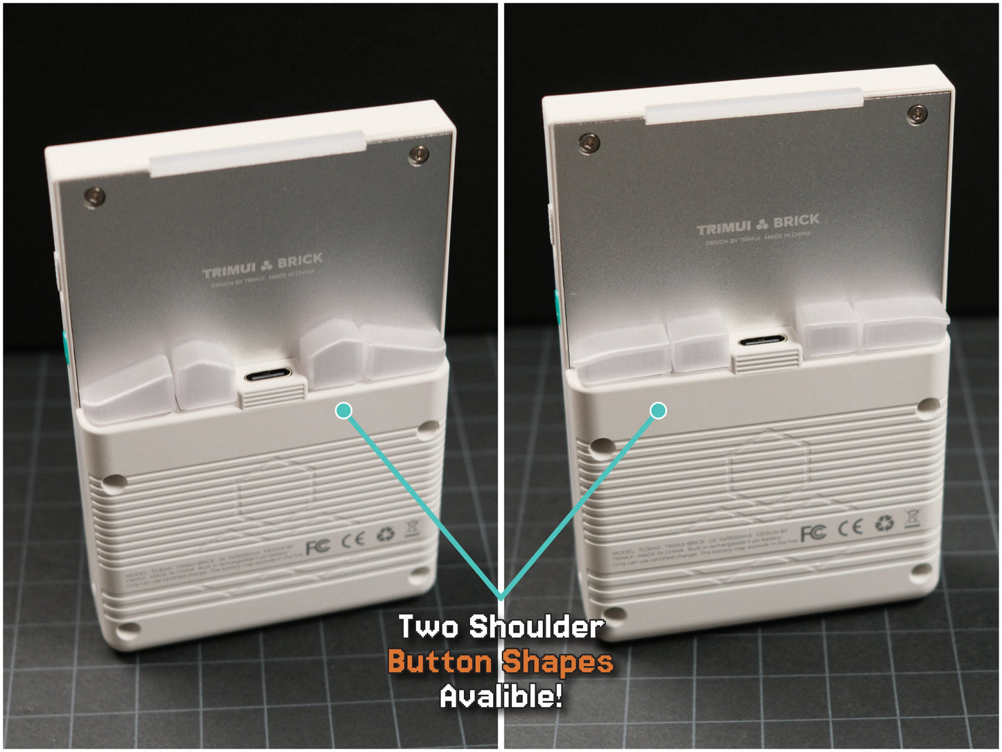 Diffused Translucent Shoulder Buttons for TrimUI Brick
