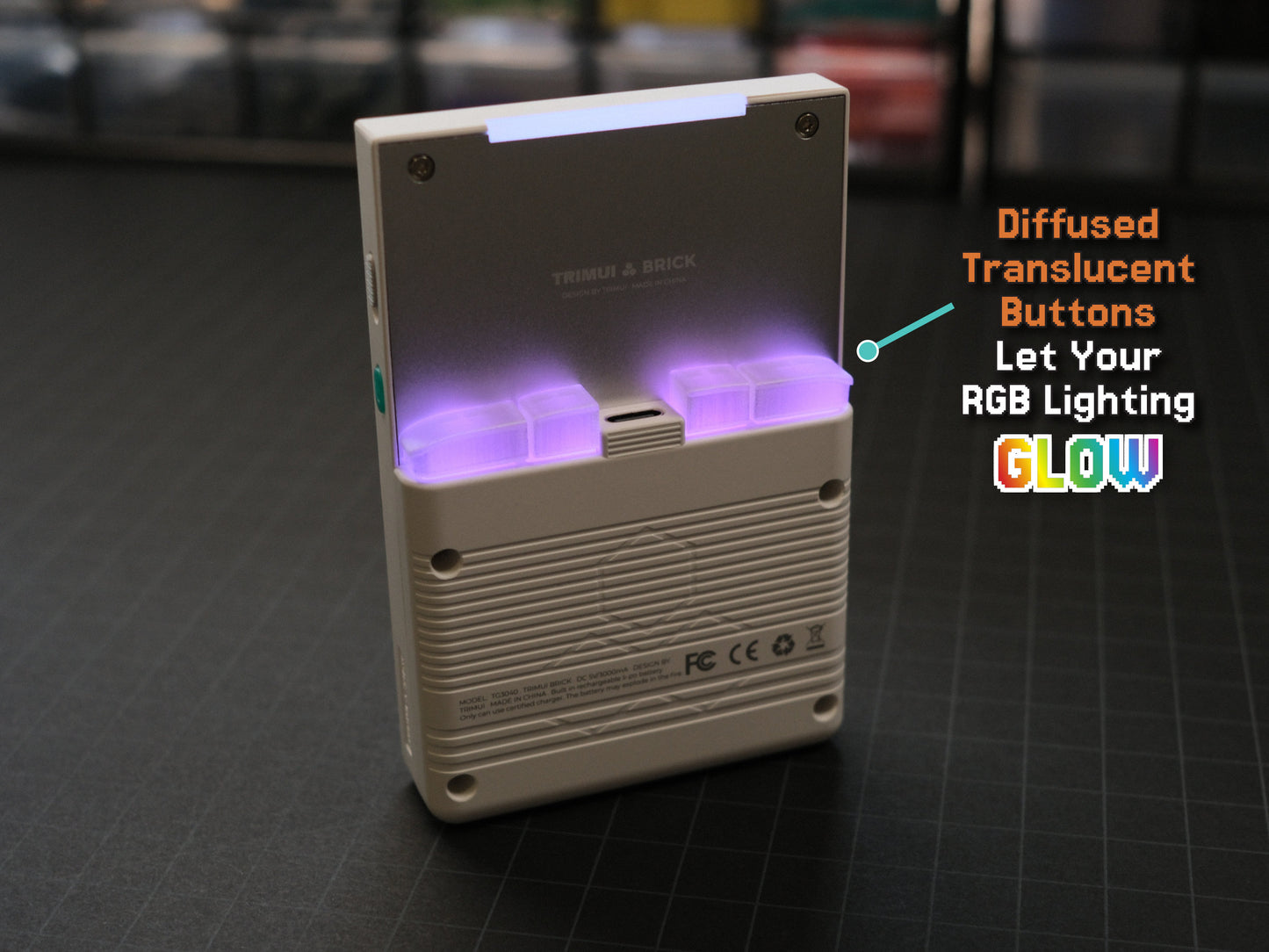 Diffused Translucent Shoulder Buttons for TrimUI Brick
